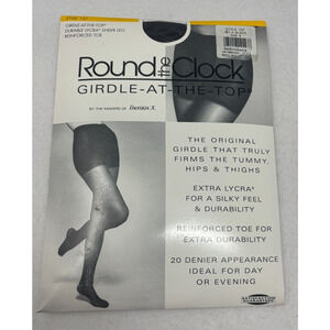 Round the Clock Silky Sheer Leg Shaping Top Style 137 Size B or C Bit O‎ Black